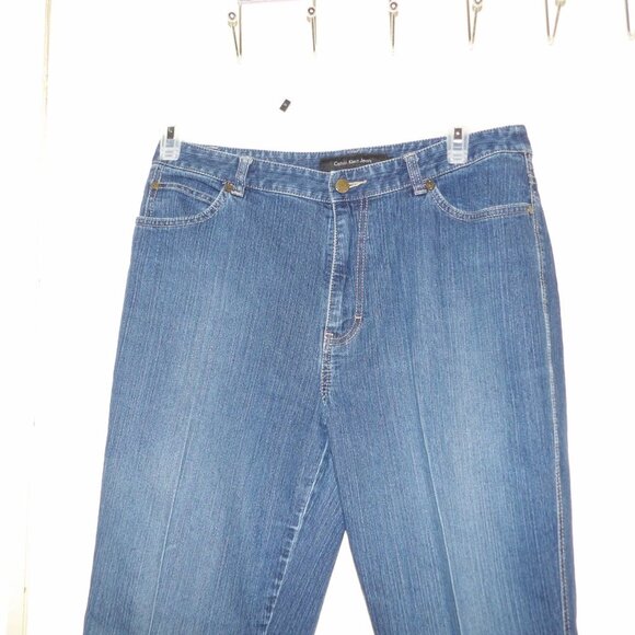 Older Calvin Klein High Rise Flare Leg Jeans Sz 12 - Picture 5 of 7